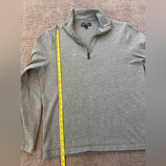 J. Crew Heather Gray Quarter Zip Sweater | Men’s Cotton Pullover | Size S - Picture 6 of 8